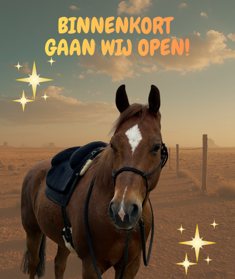 "Binnenkort gaan wij open!" bovenaan.